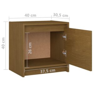 vidaXL Sängbord honungsbrun 40x30,5x40 cm massiv furu - Bild 9