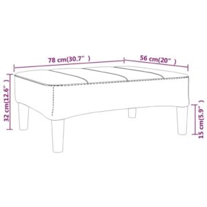 vidaXL Fotpall blå 78x56x32 cm tyg - Bild 6