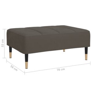 vidaXL Fotpall mörkgrå 78x56x32 cm sammet - Bild 7