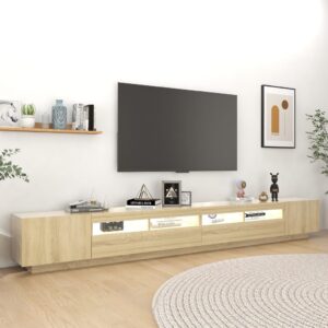 vidaXL TV-bänk med LED-belysning sonoma-ek 300x35x40 cm - Bild 3