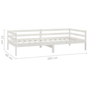 vidaXL Dagbädd vit massiv furu 90x200 cm - Bild 8