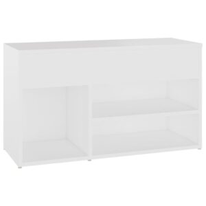 vidaXL Skobänk vit 80x30x45 cm spånskiva - Bild 2