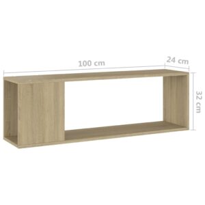 vidaXL Tv-bänk sonoma-ek 100x24x32 cm konstruerat trä - Bild 7