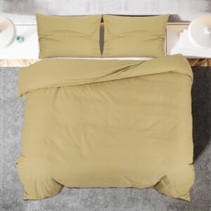 vidaXL Bäddset taupe 200x200 cm bomull - Bild 5