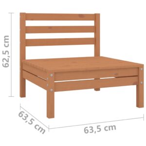 vidaXL Hörnsektion till pallsoffa 4 st honungsbrun massiv furu - Bild 6