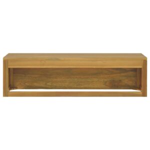 vidaXL Väggmonterat badrumsskåp 110x45x30 cm massiv teak - Bild 4