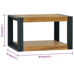 vidaXL Badrumsskåp 60x45x35 cm massiv teak - Bild 6