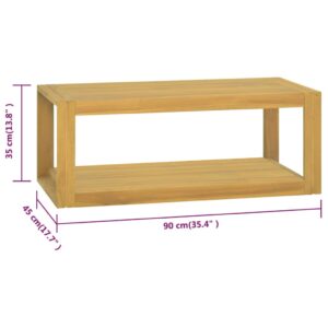 vidaXL Väggmonterat badrumsskåp 90x45x35 cm massiv teak - Bild 6