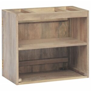 vidaXL Väggmonterat tvättställsskåp 45x30x40 cm massiv teak - Bild 4