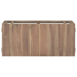 vidaXL Väggmonterat badrumsskåp 90x39x40 cm massiv teak - Bild 2