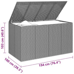 vidaXL Dynbox PE-rotting 194x100x103 cm brun - Bild 5