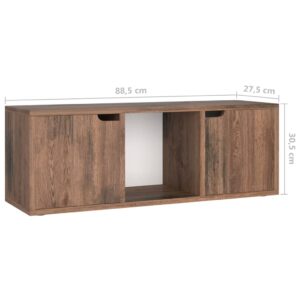 vidaXL TV-bänk rökfärgad ek 88,5x27,5x30,5 cm spånskiva - Bild 10