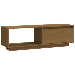 vidaXL TV-bänk honungsbrun 110x30x33,5 cm massiv furu - Bild 2