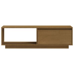 vidaXL TV-bänk honungsbrun 110x30x33,5 cm massiv furu - Bild 5