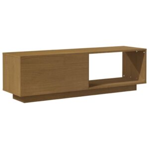 vidaXL TV-bänk honungsbrun 110x30x33,5 cm massiv furu - Bild 7