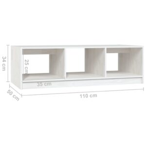 vidaXL Soffbord vit 110x50x34 cm massiv furu - Bild 8