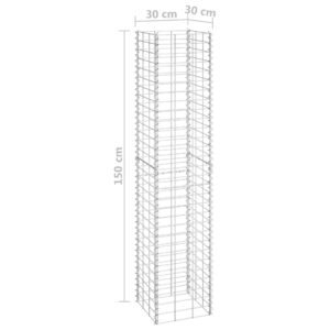 vidaXL Gabioner 4 st 30x30x50/100/150/200 cm järn - Bild 7