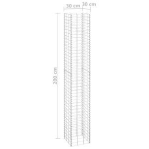 vidaXL Gabioner 4 st 30x30x50/100/150/200 cm järn - Bild 8