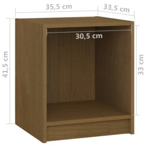 vidaXL Sängbord 2 st honungsbrun 35,5x33,5x41,5 cm massivt furu - Bild 9