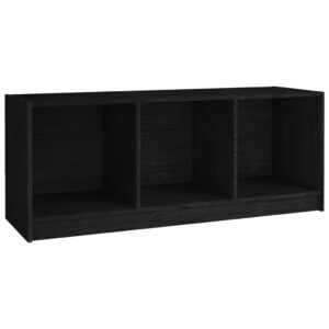 vidaXL TV-bänk svart 104x33x41 cm massiv furu - Bild 2