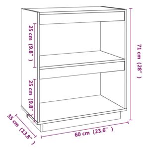 vidaXL Bokhylla 60x35x71 cm massiv furu - Bild 7