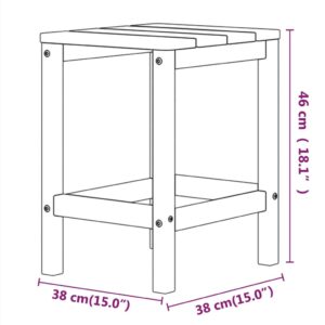 vidaXL Adirondack bord antracit 38x38x46 cm HDPE - Bild 7