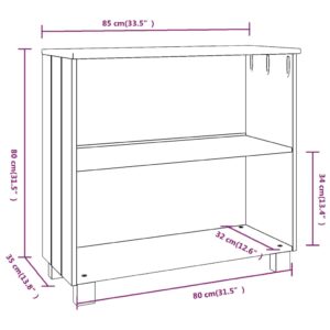 vidaXL Skåp HAMAR vit 85x35x80 cm massiv furu - Bild 6