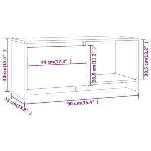 vidaXL TV-skåp betonggrå 90x35x40 cm konstruerat trä - Bild 8