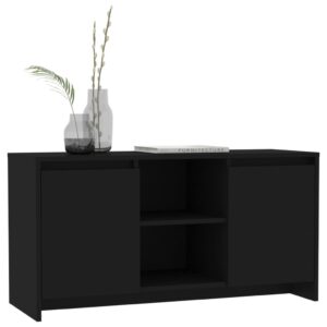 vidaXL TV-bänk svart 102x37,5x52,5 cm spånskiva - Bild 3