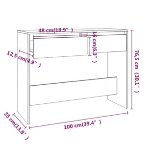 vidaXL Sidobord svart 100x35x76,5 cm spånskiva - Bild 8