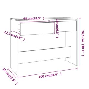 vidaXL Sidobord betonggrå 100x35x76,5 cm spånskiva - Bild 8