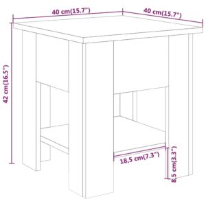 vidaXL Soffbord betonggrå 40x40x42 cm konstruerat trä - Bild 6