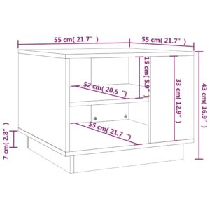 vidaXL Soffbord vit 55x55x43 cm spånskiva - Bild 7