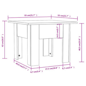 vidaXL Soffbord brun ek 55x55x42 cm konstruerat trä - Bild 6