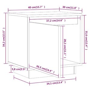 vidaXL Sängbord 2 st 40x30x40 cm massiv furu - Bild 11