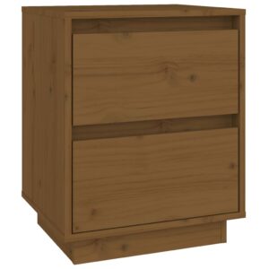 vidaXL Sängbord 2 st honungsbrun 40x35x50 cm massiv furu - Bild 6