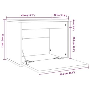 vidaXL Väggskåp 45x30x35 cm massiv furu - Bild 11