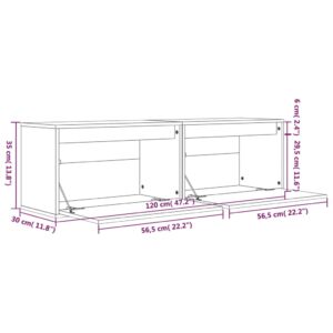 vidaXL Väggskåp 2 st 60x30x35 cm massiv furu svart - Bild 11