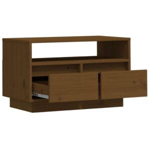 vidaXL Tv-bänk honungsbrun 60x35x37 cm massiv furu - Bild 7