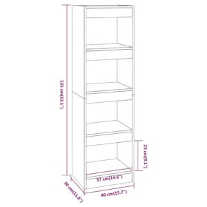 vidaXL Bokhylla/Rumsavdelare svart 40x30x135 cm - Bild 7