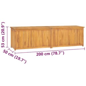 vidaXL Trädgårdslåda 200x50x55 cm massiv teak - Bild 11