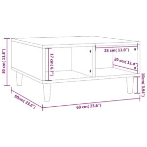 vidaXL Soffbord rökfärgad ek 60x60x30 cm spånskiva - Bild 6