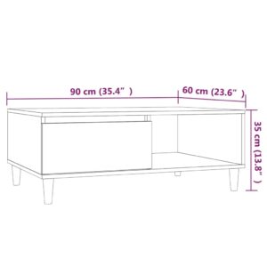 vidaXL Soffbord rökfärgad ek 90x60x35 cm spånskiva - Bild 8