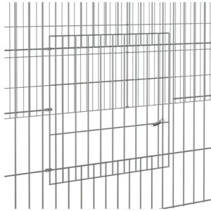 vidaXL Kaninhage 5 paneler 541x109x54 cm galvaniserat järn - Bild 6