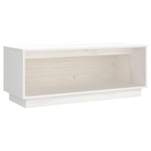 vidaXL Tv-bänk vit 90x35x35 cm massiv furu - Bild 2