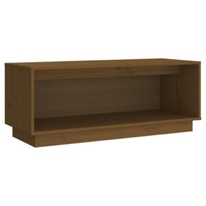 vidaXL Tv-bänk honungsbrun 90x35x35 cm massiv furu - Bild 2