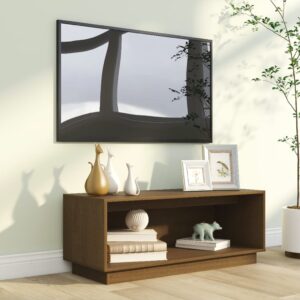 vidaXL Tv-bänk honungsbrun 90x35x35 cm massiv furu - Bild 4