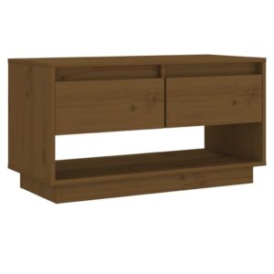 vidaXL Tv-bänk honungsbrun 74x34x40 cm massiv furu - Bild 2