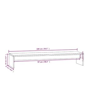 vidaXL Skärmställ vit 100x27x15 cm massiv furu - Bild 8