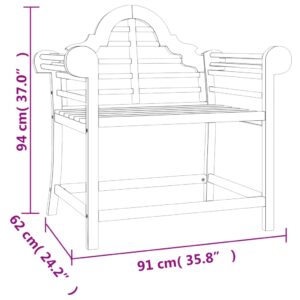 vidaXL Trädgårdsstolar 2 st 91x62x94 cm massiv teak - Bild 7